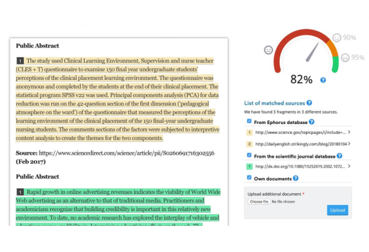 Enago Plagiarism checker Features